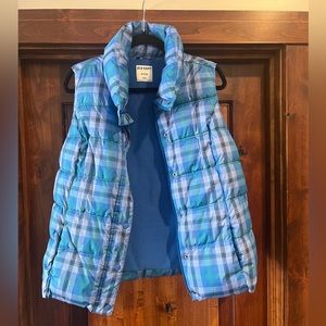Blue plaid vest